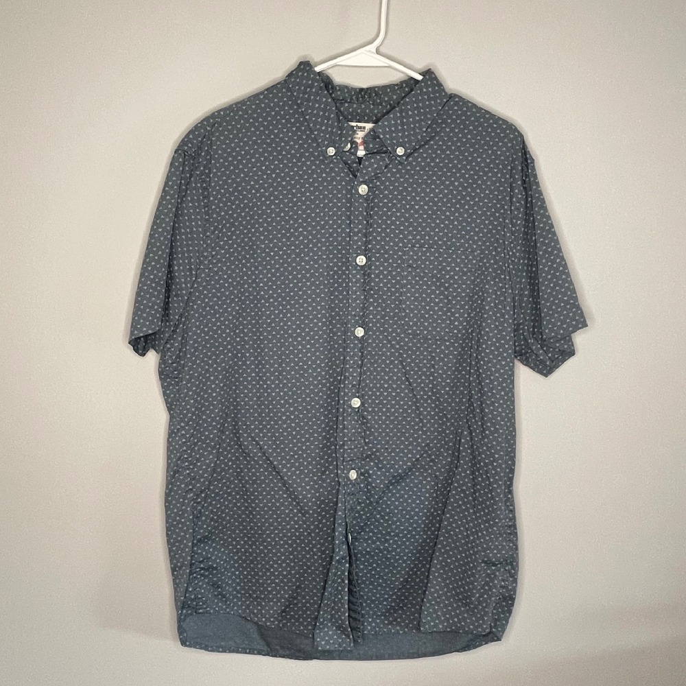 Urban Pipeline Short Sleeve Button Down Shirt Triangle Pattern Casual Mens Large